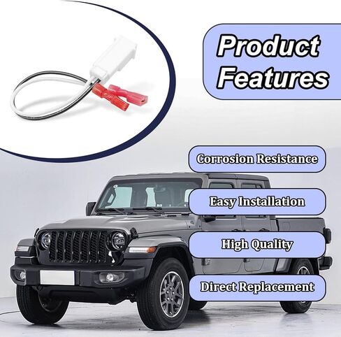 2PC Front Dash Tweeters Speaker Wiring Harness Connector Plug, Audio Cable Plug Compatible with Dart 2013-2016 Journey 2010-2018 Jp Commander 2006-2010 etc in Kuwait