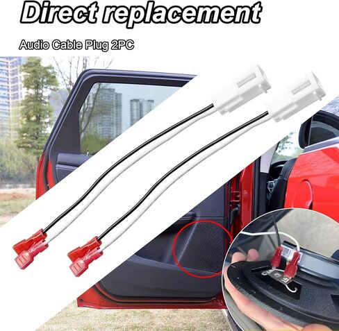 2PC Front Dash Tweeters Speaker Wiring Harness Connector Plug, Audio Cable Plug Compatible with Dart 2013-2016 Journey 2010-2018 Jp Commander 2006-2010 etc in Kuwait