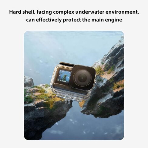 Yoidesu Water Proof Diving Housing, Transparent Protective Case with High Elasticity Rubber Seal, 60M Underwater Dive Case with Reinforced Tempered Glass Lens Cover Anti Fog Inserts in Kuwait