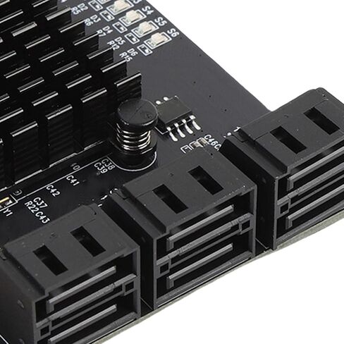 بطاقة تمديد القرص الصلب PCIE إلى 6 منافذ، واجهة PCIE 3.0 لمجموعة شرائح ASM1166، مع سرعة نقل سريعة وأداء مستقر، لتوسيع تخزين النظام in Kuwait