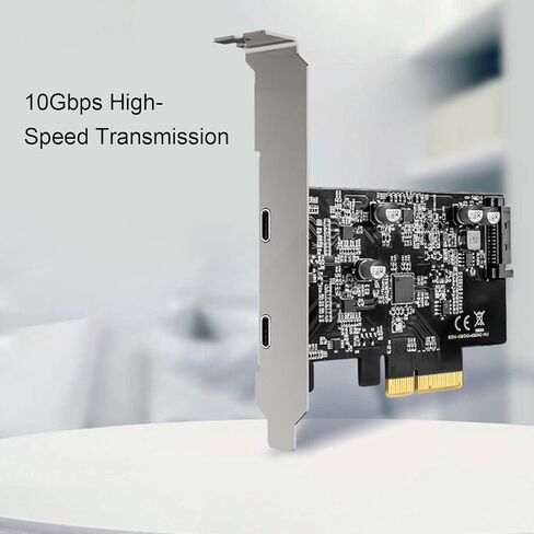 بطاقة توسيع USB 3.2 Gen PCIe بمنفذين بسرعة 10 جيجابت في الثانية USB C 3. بطاقة PCIe بسرعة 10 جيجابت في الثانية C مع شرائح VL805 VL160 لأجهزة الكمبيوتر المكتبية OS X in Kuwait