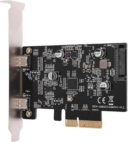 بطاقة توسيع USB 3.2 Gen PCIe بمنفذين بسرعة 10 جيجابت في الثانية USB C 3. بطاقة PCIe بسرعة 10 جيجابت في الثانية C مع شرائح VL805 VL160 لأجهزة الكمبيوتر المكتبية OS X in Kuwait