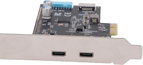 Diyeeni PCIe to Dual Type C Card with ASM1042 Chip 5Gbps USB 3.0 PCI Express Expansion Card for Desktop Computer Wins10 11 7 8 Vista in Kuwait