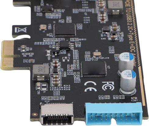 Diyeeni PCIe to Dual Type C Card with ASM1042 Chip 5Gbps USB 3.0 PCI Express Expansion Card for Desktop Computer Wins10 11 7 8 Vista in Kuwait