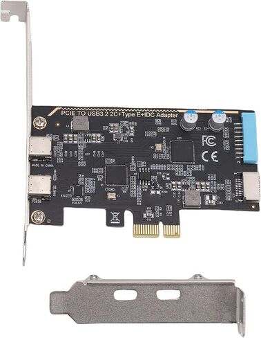 Diyeeni PCIe to Dual Type C Card with ASM1042 Chip 5Gbps USB 3.0 PCI Express Expansion Card for Desktop Computer Wins10 11 7 8 Vista in Kuwait