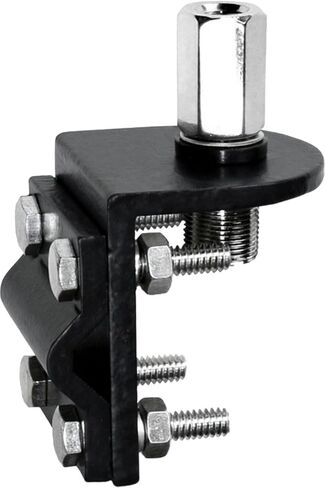 Black CB Radio Mirror Mount with SO-239 Stud – Heavy Duty Single Groove Antenna Mount Bracket for Semi Truck, Jeep, ATV, UTV, Off-Road Roll Bar Antenna Mount in Kuwait