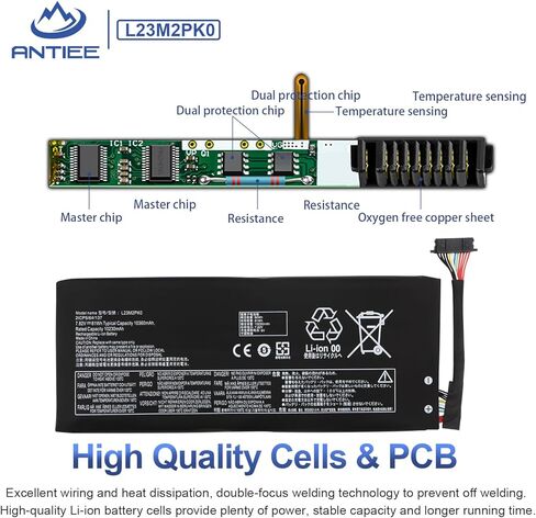 بطارية ANTIEE 81Wh L23M2PK0 L23B2PK0 L23D2PK0 لجهاز Lenovo Legion Go 8APU1 AMD سلسلة محمولة L23C2PK0 L23L2PK0 5B11M36298 5B11M36299 5B11M36296 SB11M36297 7.82V 10360 مللي أمبير in Kuwait