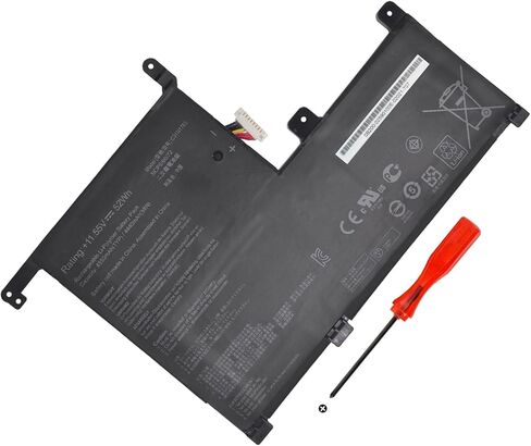 C31N1703 بطارية الكمبيوتر المحمول ل ASUS Zenbook Flip Q505U Q505UA Q525U Q525UA UX561U UX561UA UX561UN Q505UA-BI5T7 Q505UA-BI5T9 Q525UA-BI7T9 UX561UA-BO003T UX561UA-BO052T UX561UN-BO011T (11.55 فولت، 52 وات في الساعة/4550 مللي أمبير في الساعة) in Kuwait