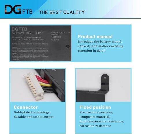 C31N1703 بطارية الكمبيوتر المحمول ل ASUS Zenbook Flip Q505U Q505UA Q525U Q525UA UX561U UX561UA UX561UN Q505UA-BI5T7 Q505UA-BI5T9 Q525UA-BI7T9 UX561UA-BO003T UX561UA-BO052T UX561UN-BO011T (11.55 فولت، 52 وات في الساعة/4550 مللي أمبير في الساعة) in Kuwait