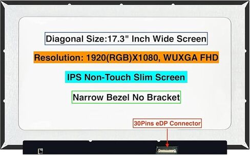 EM EMAJOR TECH New Screen Replacement for HP 17-CN1053CL 4S324UA 1920X1080 FHD Non-Touch LCD LED Display with Set of Tape and Tools in Kuwait