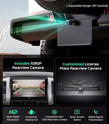 ستيريو راديو السيارة لسيارة Toyota Tacoma 2005-2015، وحدة رأسية بشاشة تعمل باللمس مقاس 9 بوصات مع Android 13/CarPlay/Android Auto/4+64G /GPS Navigation/Bluetooth/FM/RDS Radio/كاميرا احتياطية عالية الدقة (4 النوى 9" 4+64G) in Kuwait