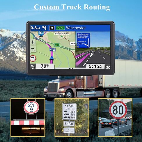 جهاز ملاح GPS لشاحنة السيارة RV، أحدث الخرائط لعام 2026، شاشة لمس 7 بوصة مع توجيه صوتي، حد السرعة وتنبيهات الكاميرا ذات الضوء الأحمر in Kuwait