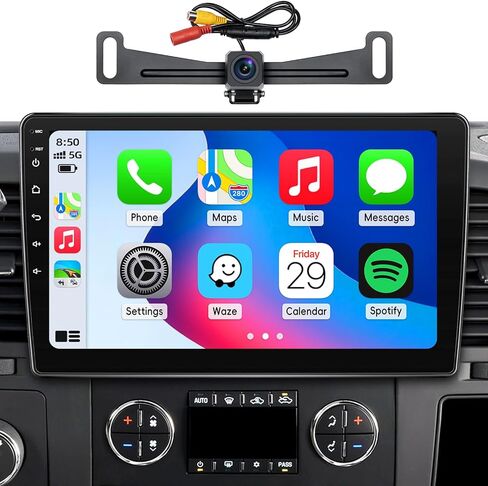 ترقية راديو ستيريو للسيارة لسيارة Chevy Silverado 2007-2013 Tahoe GMC Sierra Yukon بديلة وحدة رأس Android 15 مع شاشة لمس 10 بوصة CarPlay Android كاميرا احتياطية تلقائية (2+64G) in Kuwait