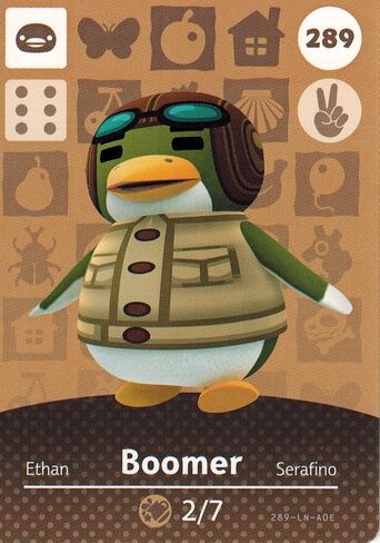 Nintendo Animal Crossing Happy Home Designer Amiibo Card Boomer 289/300 USA Version in Kuwait