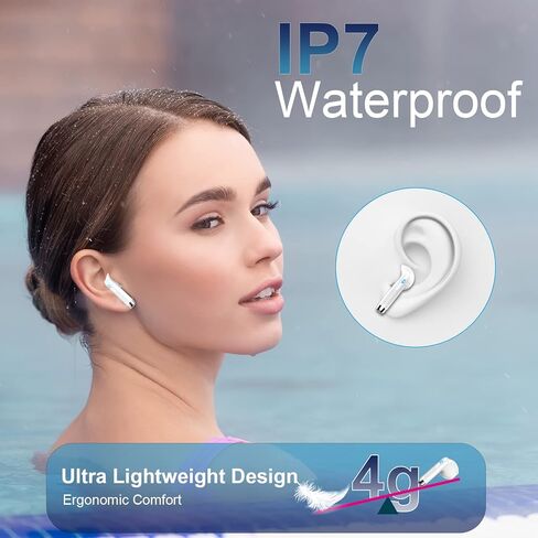 Wireless Earbud Bluetooth 5.3 Headphones with Clear Sound, 40H Playtime, Sport Earbud Touch Control with LED Digital Display, IP7 Waterproof Bluetooth Earphones Built-in Mic for Android iOS Workout in Kuwait