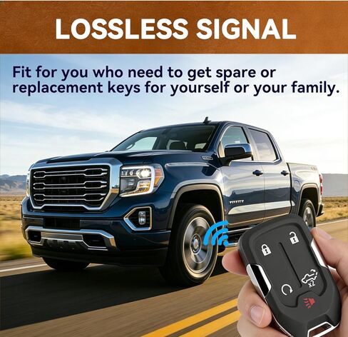 2 قطعة استبدال مفتاح التحكم عن بعد لـ GMC Sierra 1500 2500 3500 2019 2020 2021 2022 2023 شيفروليه تشيفي سيلفرادو 1500 مناسب لمالك السيارة استبدال أو مفتاح احتياطي مع شريحة OEM HYQ1ES 13522904 13522854 in Kuwait