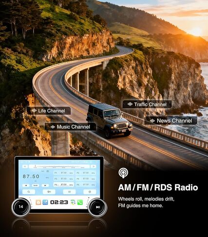 ستيريو سيارة لسيارة دودج رام 1500 2500 3500 (2013-2018)، راديو بشاشة لمس 11.5 بوصة مع CarPlay لاسلكي وAndroid Auto، ملاحة GPS، مجموعة أجهزة القياس بمقابض مزدوجة in Kuwait