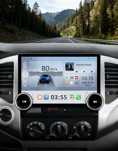 راديو ستيريو للسيارة 11.5 بوصة لسيارة Toyota Tacoma 2005-2015 مع Android13 5G WiFi Wireless CarPlay Android Auto GPS Navigation BT FM AM HD كاميرا احتياطية (8Core 6G+128G) in Kuwait