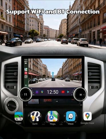 راديو ستيريو للسيارة 11.5 بوصة لسيارة Toyota Tacoma 2005-2015 مع Android13 5G WiFi Wireless CarPlay Android Auto GPS Navigation BT FM AM HD كاميرا احتياطية (8Core 6G+128G) in Kuwait