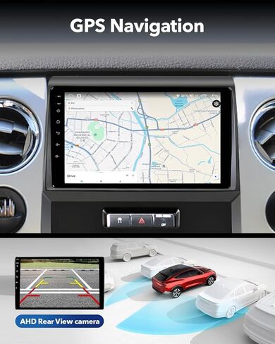 ترقية ستيريو راديو السيارة 8 Core 4+64GB لسيارة Ford F150 2009 2010 2011 2012، التوصيل والتشغيل 9 بوصات Android 13 وحدة الرأس مع Carplay اللاسلكي/Android Auto/1080P كاميرا احتياطية/راديو AM FM in Kuwait