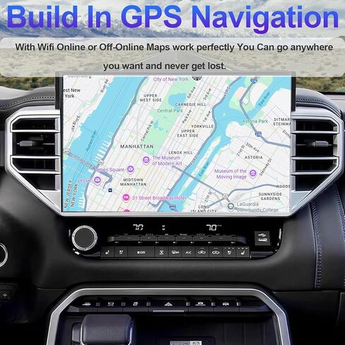 ستيريو سيارة 14.6 بوصة Android 14 لسيارة Toyota Tundra 2022 2023 2024، راديو سيارة 4 جيجابايت + 64 جيجابايت، شاشة لمس 2K IPS لاسلكية Carplay&Andoird Auto، ملاحة GPS، بلوتوث BT/FM/AM in Kuwait