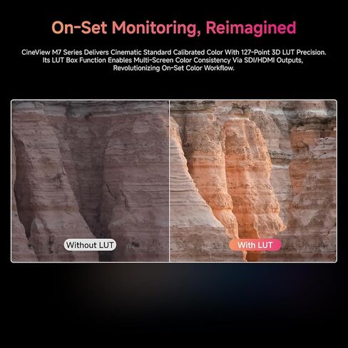 Accsoon CineView M7H Pro 7" Camera Field Monitor Transmitter&Receiver 3 All in One 1000nits 1920 x 1080 4k60 2.4 +5GHz Dual-Band Transmission 1200ft Transmission Range Support Camera Control in Kuwait