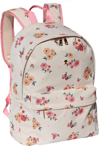 ESVAN Corduroy Original Travel Backpack,Waterproof Suitable for Travel,Gym,Shopping,Yoga,Hiking,Beach (Corduroy Pink flower) in Kuwait