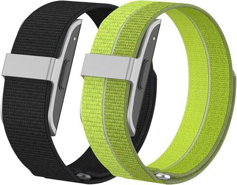 2 Pack Nylon Bands Compatible with Hume Band, Soft Breathable Two-Tone Replacement Straps for Hume Health Band, Adjustable Hook-and-Loop Wristbands for Women and Men in Kuwait