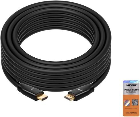 كابل HDMI عالي السرعة معتمد من Monoprice 4K - 4K60 هرتز و18 جيجابت في الثانية HDR VW-1 بتصنيف 30 قدمًا أسود in Kuwait