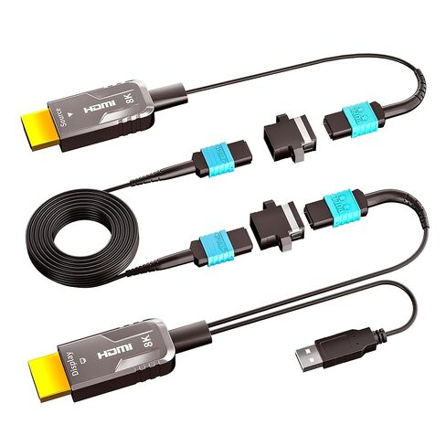 كابل HDMI 2.1 من الألياف الضوئية النقية 8K MPO قابل للفصل بطول 50 قدمًا، يدعم 8K 60 هرتز، 4K 120 هرتز، 48 جيجابت في الثانية، HDR ديناميكي لجهاز PS5، Xbox Series X، مستقبل Denon AV، HDTV، Blu-ray، شاشة، جهاز عرض in Kuwait
