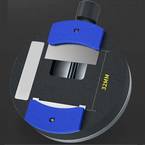 Mini Motherboard Clip, Rotatable Repair Holder Tool, Aluminum Alloy with Silicone Pad, 32mm Stroke - 360 Degree Rotation, Universal CPU IC Glue Removing for Electronics Repair in Kuwait