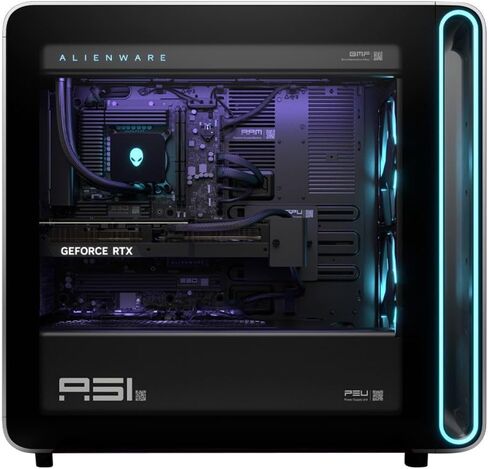 كمبيوتر ديل Alienware Area-51 AAT2250 للألعاب - انتل كور الترا 9 285K، NVIDIA GeForce RTX 5090 32 جيجا GDDR7، 64 جيجا DDR5 RAM، 4 تيرابايت SSD، مبرد سائل، واي فاي 7، ويندوز 11 هوم - فضي لونار in Kuwait