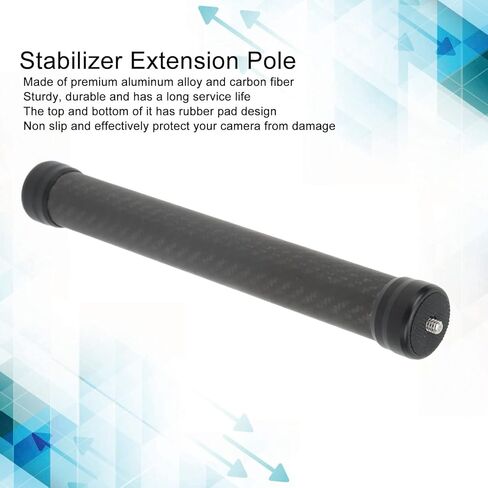 Haofy Camera Stabilizer Extension Pole 72g Lightweight Aluminum Carbon Fiber 25cm for Ronin S SC Crane AirCross FeiyuTech - Gimbal Extension Pole Non Slip Grip for Wedding Filming in Kuwait
