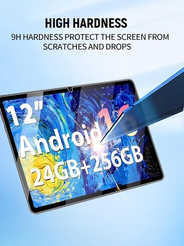 Screen Protector for JJGJ TAB9 Android 16 Tablet 12 Inch, Anti-Scratch 9H Tempered Glass Film Easy to Install, No Bubble, 2-Pack in Kuwait
