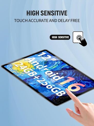 Screen Protector for JJGJ TAB9 Android 16 Tablet 12 Inch, Anti-Scratch 9H Tempered Glass Film Easy to Install, No Bubble, 2-Pack in Kuwait