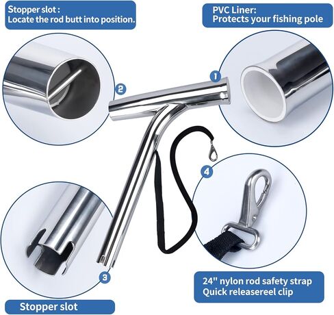 Rod Holder Outrigger for Fishing Marine Grade Stainless Steel (2 Pack) in Kuwait