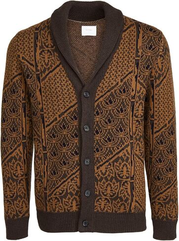 Billy Reid Men's Wallpaper Jacquard Cardigan in Saudi Arabia