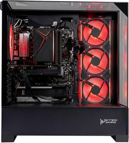 Skytech Gaming Shadow 5 Gaming PC, AMD Ryzen 5 9600X 3.9GHz, AMD RX 9060 8GB VRAM, 1TB NVMe SSD, 16GB DDR5 RAM 6000, 750W Gold PSU, WI-FI 5, Windows 11, Desktop in Saudi Arabia