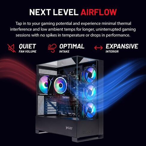 Skytech Gaming Shadow 5 Gaming PC, AMD Ryzen 5 9600X 3.9GHz, AMD RX 9060 8GB VRAM, 1TB NVMe SSD, 16GB DDR5 RAM 6000, 750W Gold PSU, WI-FI 5, Windows 11, Desktop in Kuwait