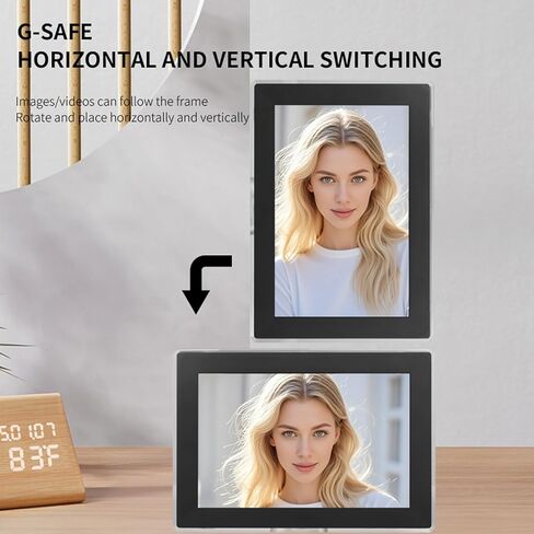 إطار صور رقمي ذكي مقاس 10.1 بوصة من fosa، مخطط تقويم ذكي، شاشة لمس WiFi، شاشة HD 1280x800، تدوير تلقائي، تخزين 32 جيجابايت لمشاركة الصور عن بعد، مذكرة مكتب ديكور المنزل (قابس الولايات المتحدة) in Kuwait