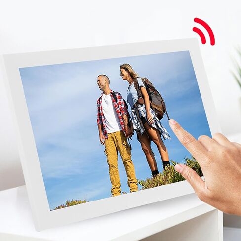 إطار صور رقمي fosa مقاس 16.7 بوصة، وشاشة LCD ذكية بدقة 1920 × 1080 مع شبكة WiFi ومشاركة سحابية عبر التطبيق وتخزين 32 جيجابايت لديكور المنزل والمكتب للعائلة (قابس الولايات المتحدة) in Kuwait