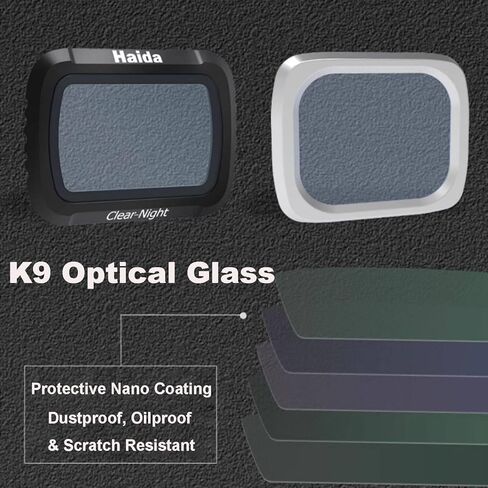 Haida NanoPro Clear-Night Filter Compatible with DJI Mavic AIR2 - HD Nano Optical Glass, Reduce Light Pollution, Waterproof Scratch-Resistant in Kuwait