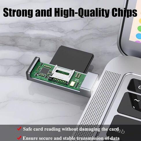 قارئ بطاقات USB 2.0 SD/TF، ​​محول قارئ بطاقات الذاكرة لـ SD TF microSD، توصيل وتشغيل نقل سريع للملفات، هيكل من سبائك الألومنيوم in Kuwait