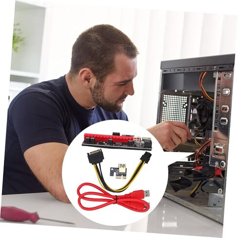 OSALADI 1set Pcie Graphics Card Extension Riser لوحدة معالجة الرسومات الخارجية لتعزيز أداء ألعاب الكمبيوتر المحمول للمحول وتعزيز التجربة البصرية واتصال وحدة معالجة الرسومات المستقلة in Kuwait