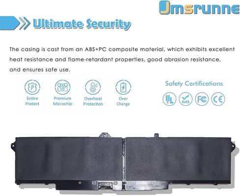 9JRV0 استبدال بطارية الكمبيوتر المحمول Dell Precision 3571 3561 / Alienware m17 R5 AMD/Latitude 5521 5531 Series Laptop 0P3TJ 00P3TJ 05RGW R05P0 0R05P0 11.4V in Kuwait