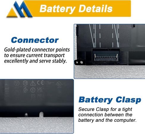 P0FWH استبدال بطارية الكمبيوتر المحمول Dell Inspiron 16 Plus 7640 Inspiron 16 7640 2 في 1 نوع P133F P132F Alienware m16 R2 Series POFWH TN70C 0M9DG0 0HGJCY 11.7V 90Wh 7692mAh in Kuwait