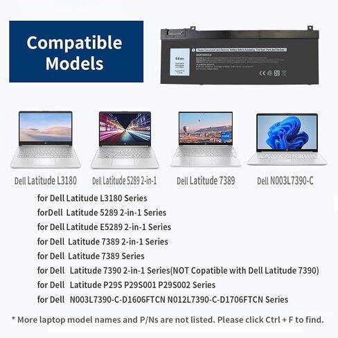 بطارية 64Wh 5TF10 متوافقة مع أجهزة الكمبيوتر المحمول Dell Precision 7730 7740 7530 7540 P34E P34E002 P34E001 P74F P74F002 P74F001 Series 05TF10 GHXKY 0RY3F9 RY3F9 7M0T6. in Kuwait