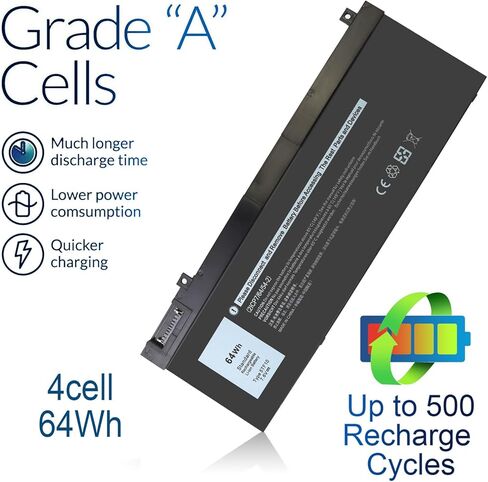 بطارية 64Wh 5TF10 متوافقة مع أجهزة الكمبيوتر المحمول Dell Precision 7730 7740 7530 7540 P34E P34E002 P34E001 P74F P74F002 P74F001 Series 05TF10 GHXKY 0RY3F9 RY3F9 7M0T6. in Kuwait