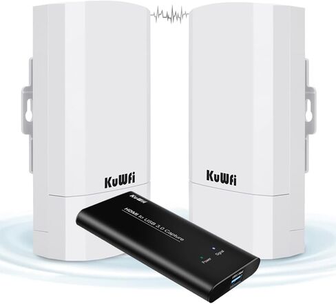KuWFi Bundle of 2-Pack 300Mbps Wireless Bridge and HDMI to USB3.0 Audio Video Capture Cards in Kuwait