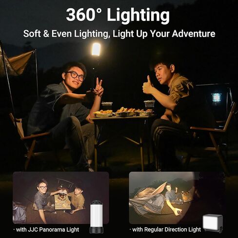 JJC مرفق ضوء 360 درجة مع حامل سيليكون لملحقات Insta360 X5 X4، مصباح فيديو LED شخصي قابل لإعادة الشحن مع. 1/4 بوصة - 20 خيط، 3 أوضاع ألوان / 5 مستويات سطوع لمدونة فيديو السيلفي in Kuwait